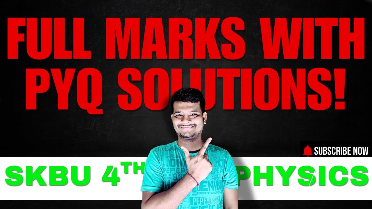SKBU B.Sc. Physics 4th Semester | PYQs, Solutions & Full Marks Tips by Pappu Sir | Fizy Easy