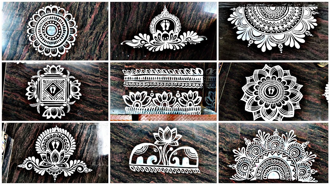 Top10 Step by Step Alpona Designs for Laxmi puja / Manabasa Gurubara Special Jhotichita /New Alpona