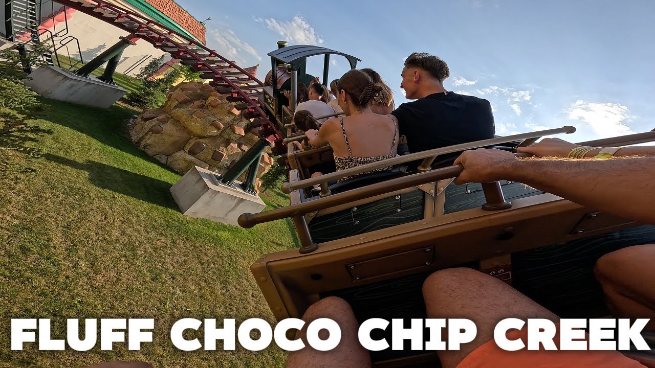 FLUFF CHOCO CHIP CREEK Roller Coaster Amusement Park Energylandia Zator Poland