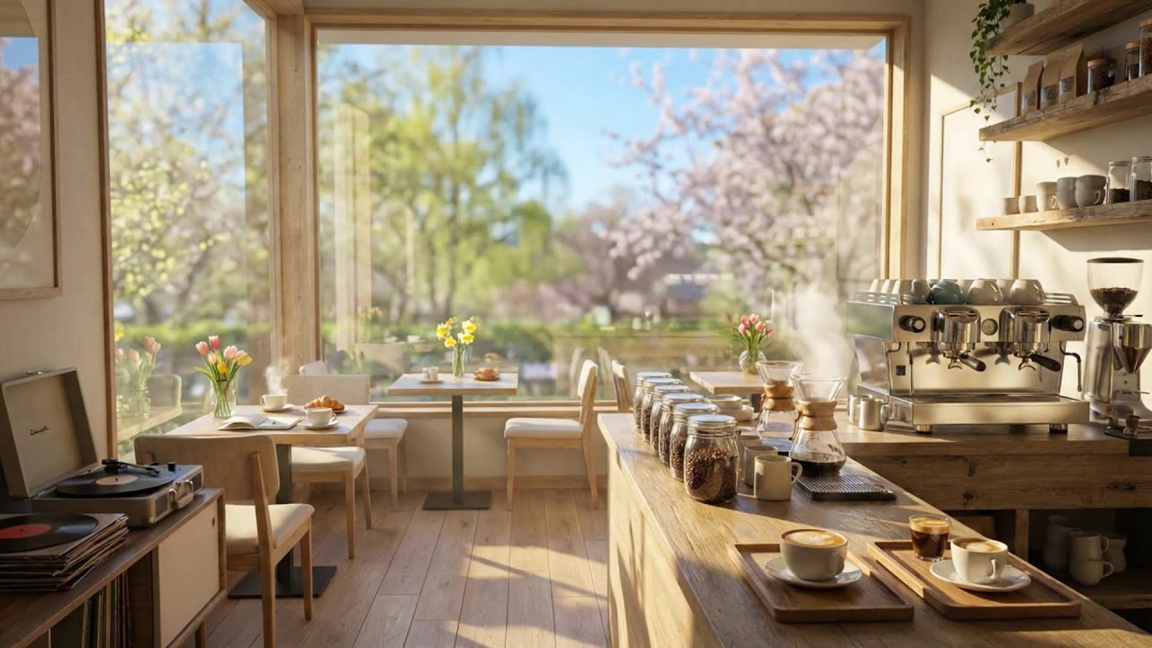 朝のコーヒーと春のメロディ ☀️☕ 優しいカフェジャズ