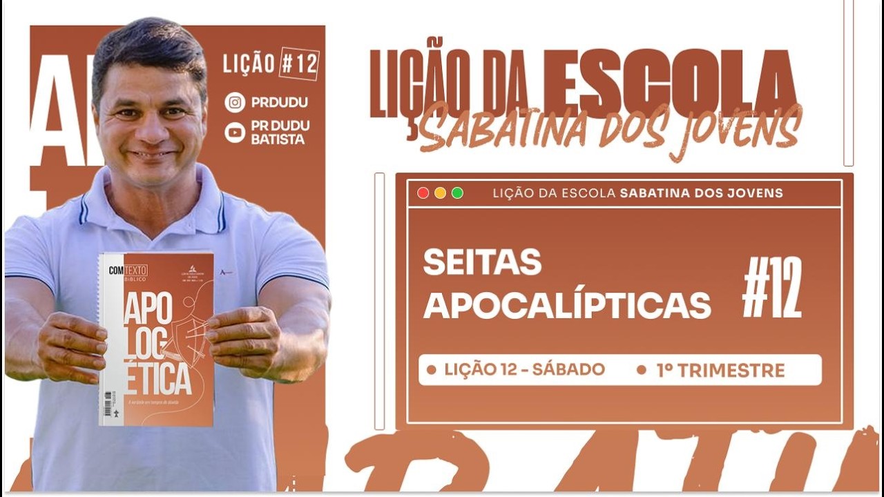 Li&ccedil;&atilde;o da  Escola SABATINA DOS JOVENS , S&aacute;bado 14/03/2026  