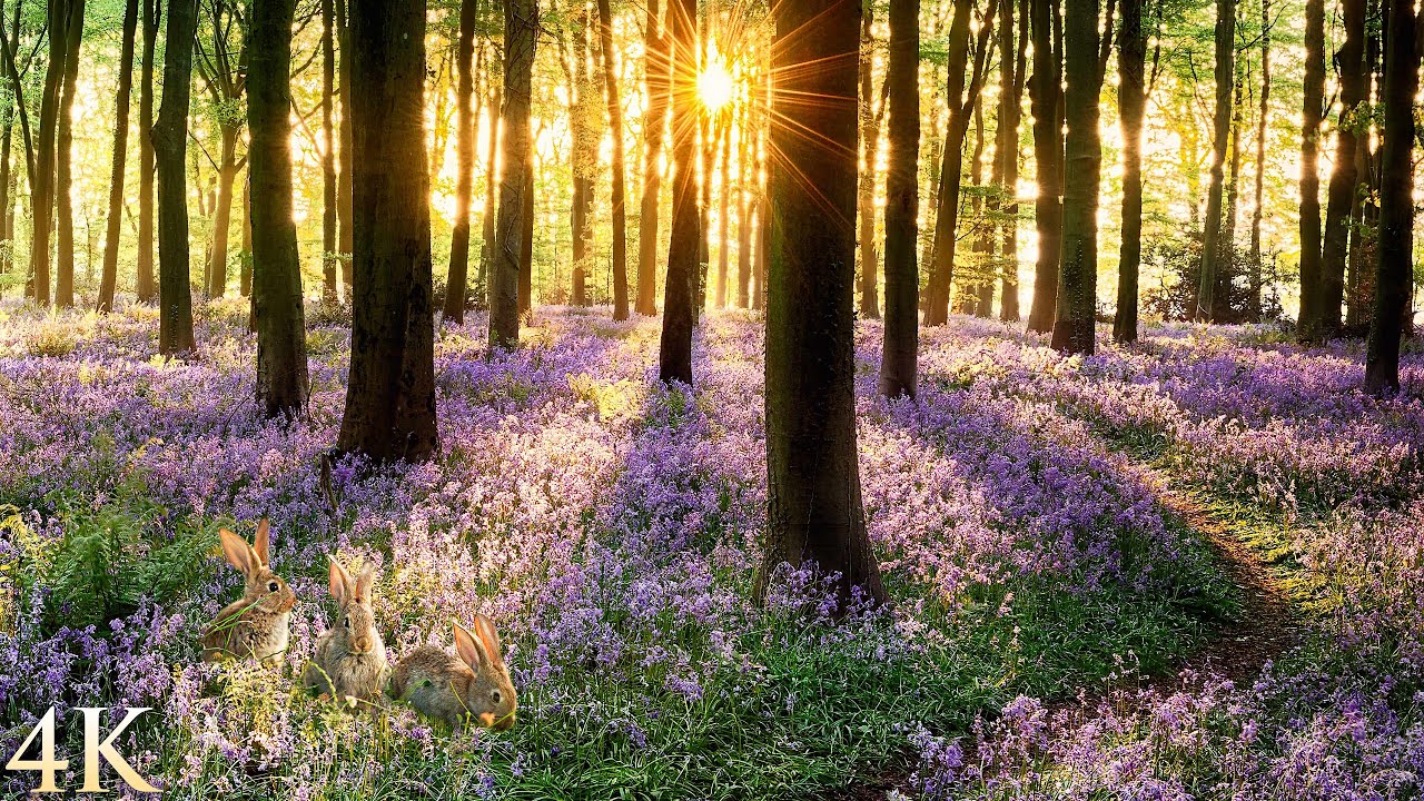 11 HOURS of 4K Enchanting Spring Nature Scenes + Relaxing Piano Music for Stress Relief