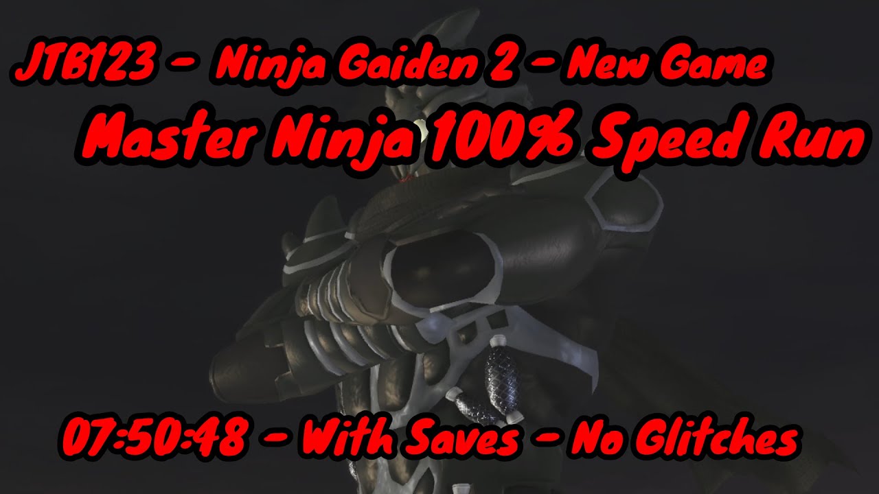Ninja Gaiden 2 - Master Ninja New Game 100% Glitchless Speedrun - 07:50:48 RT - 08:04:09 GT