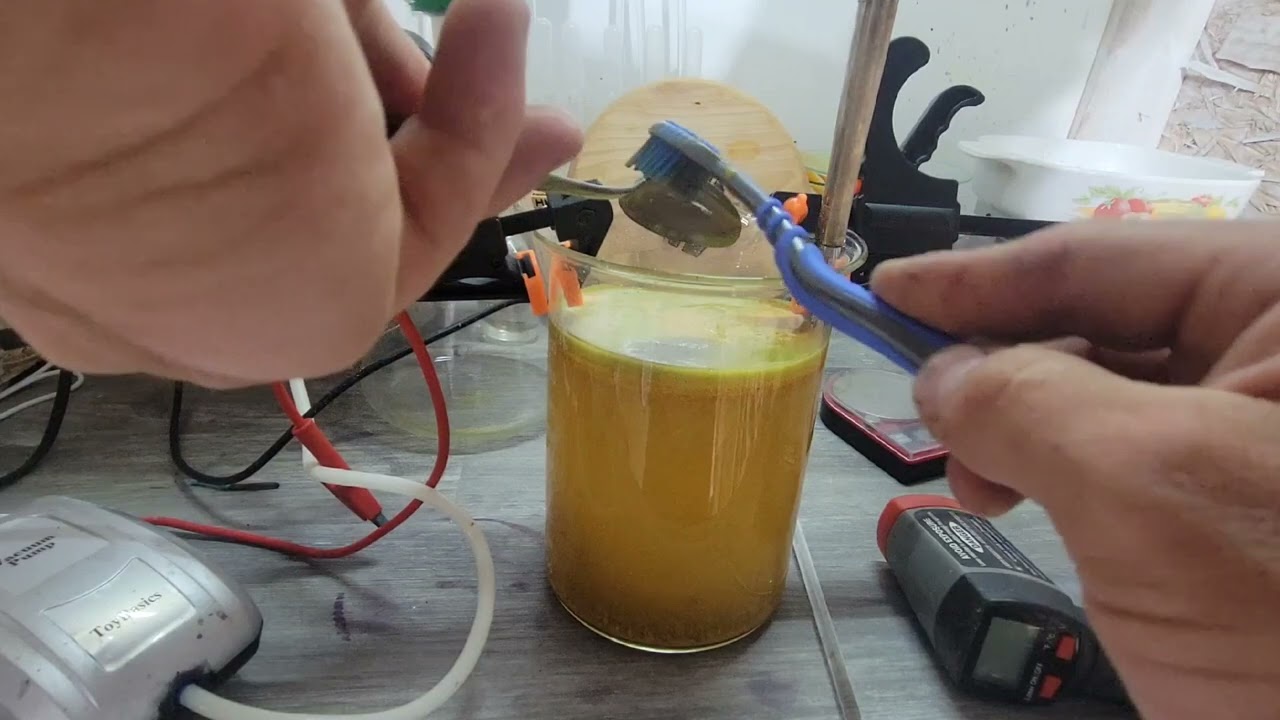 Reverse electroplating fail! first experiment. I hope you get a good laugh!