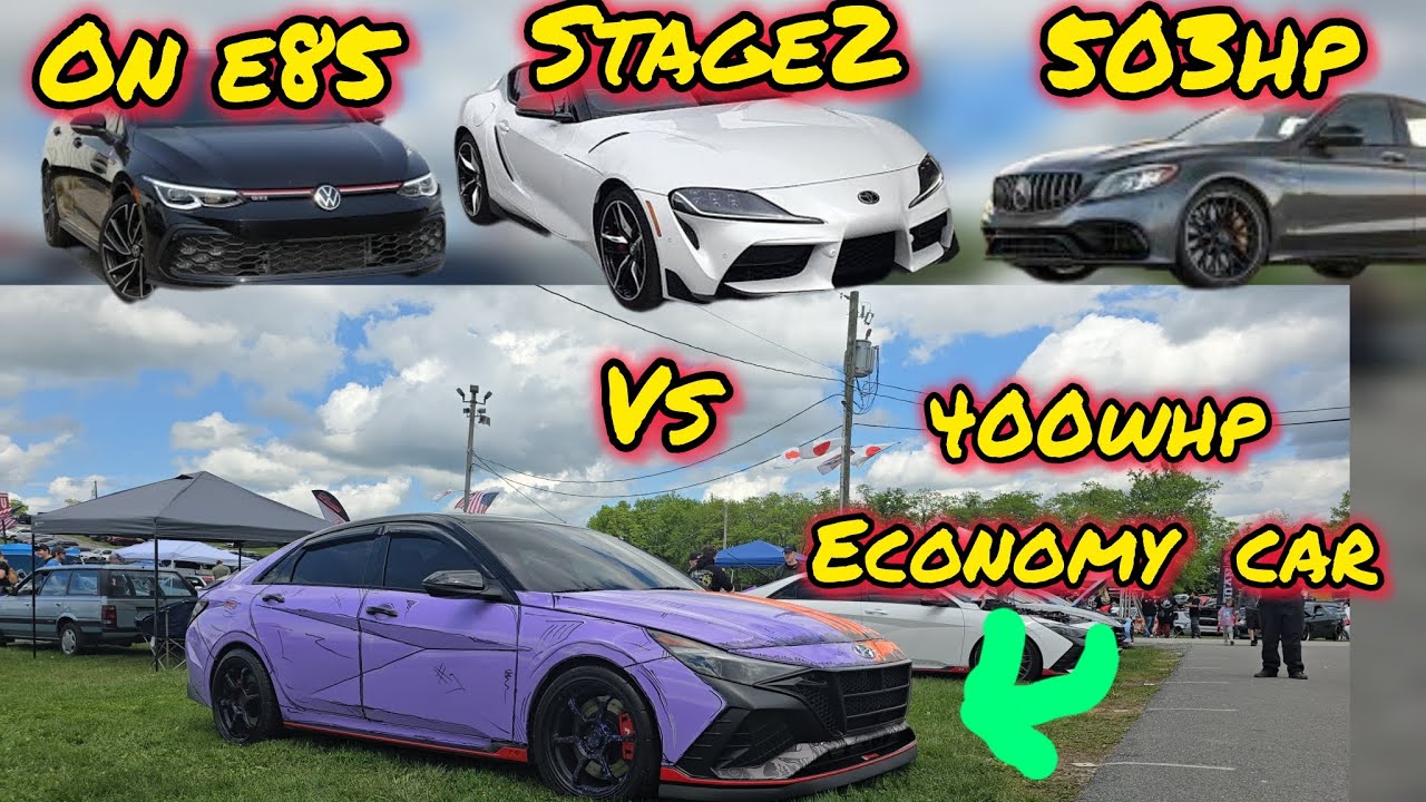 Elantra N vs the World e85 gti/ stage 2 supra and more