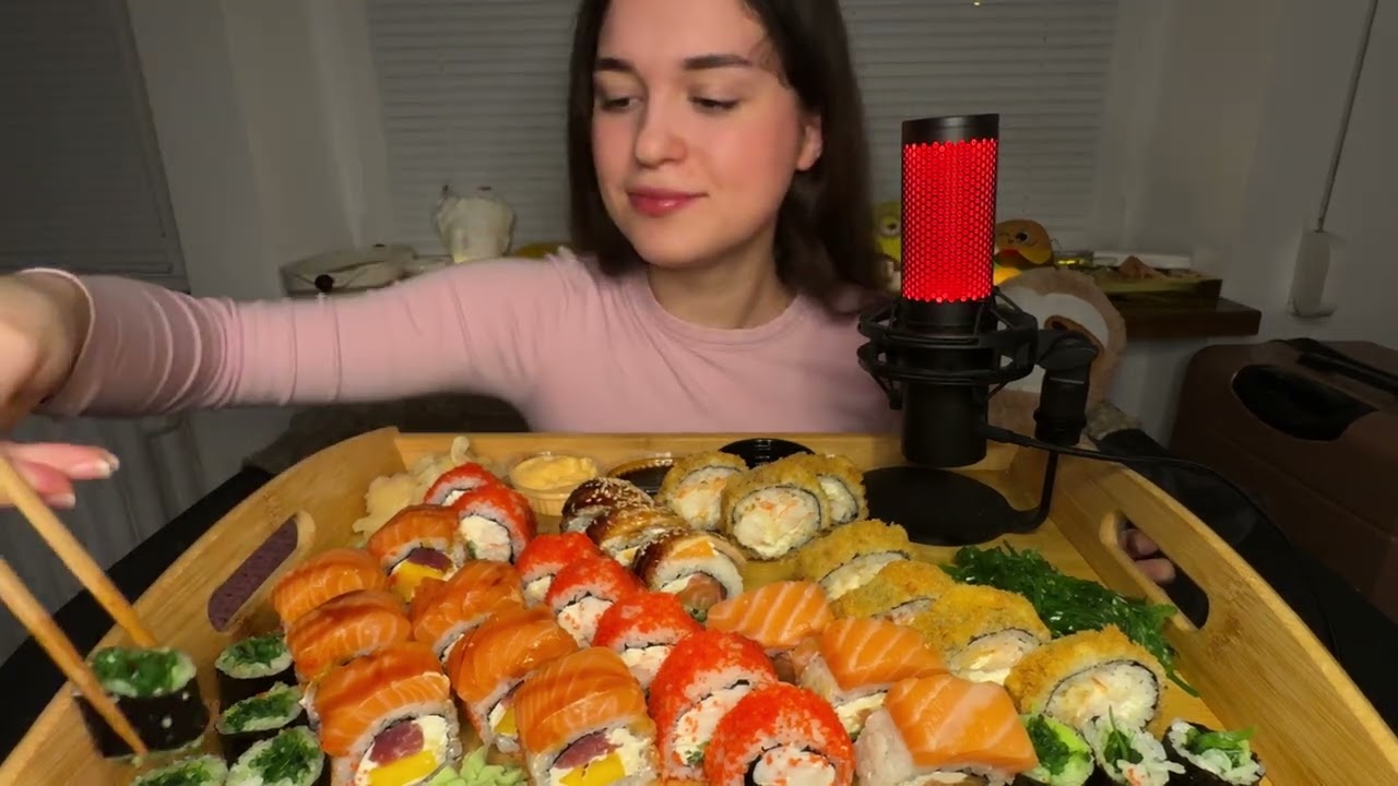 Aesthetic SUSHI & SASHIMI MUKBANG 🍣 Relaxing Eating Show (No Talking)