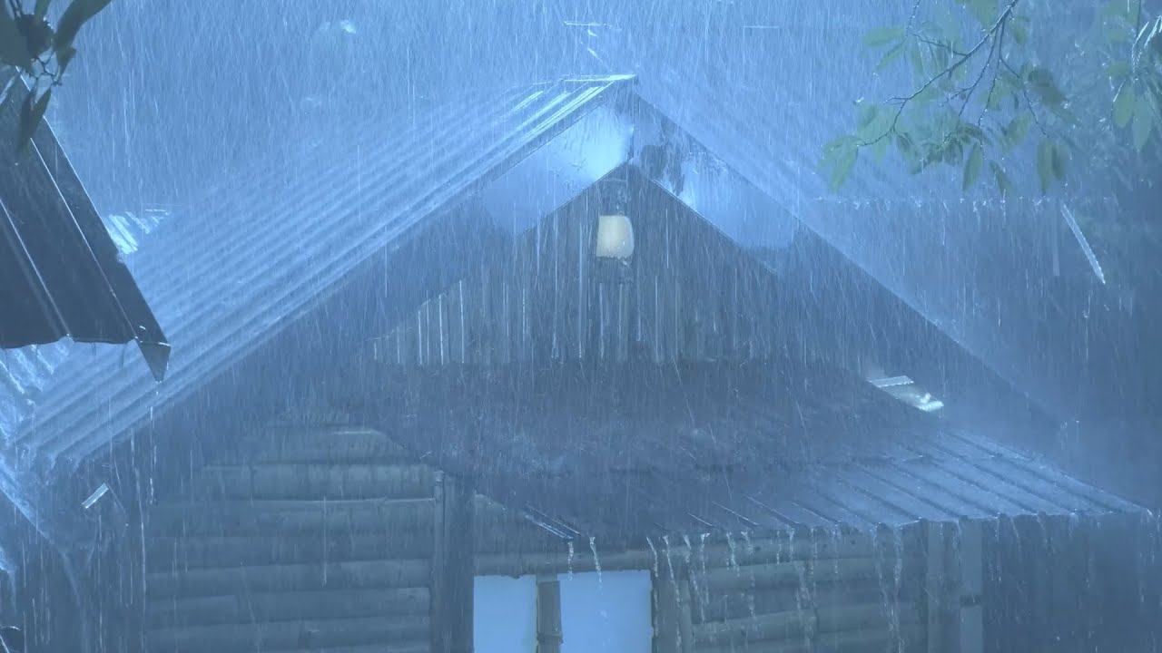 Heavy Rain & Thunder Sounds on Tin Roof for Deep Sleep | Relax, Study, Insomnia Relief