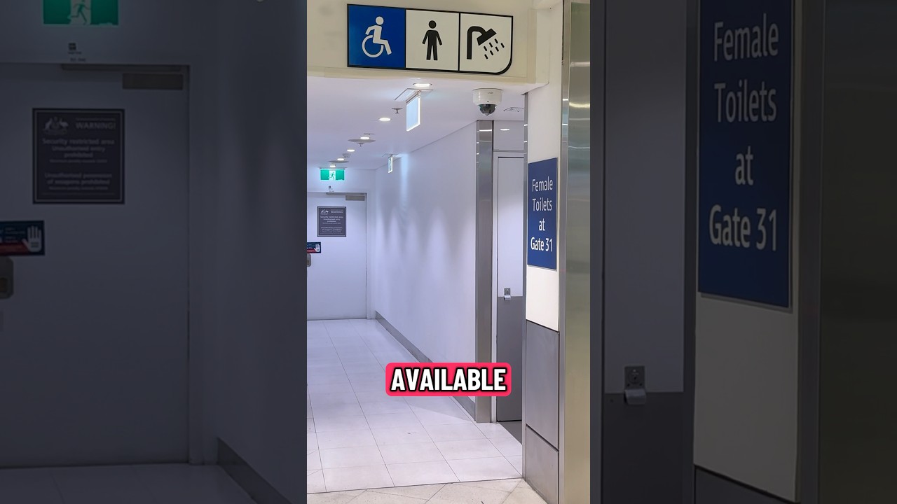 DO YOU KNOW THAT SYDNEY INTERNATIONAL AIRPORT HAD FREE PUBLIC SHOWERS!!! #airport #travel #shower