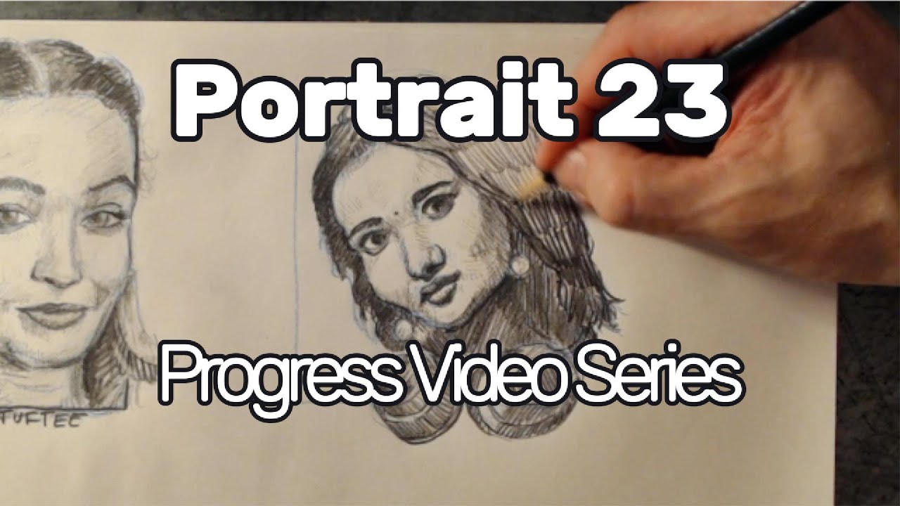 Portrait Sketching Practice #23 - Quick Sketch - No Audio