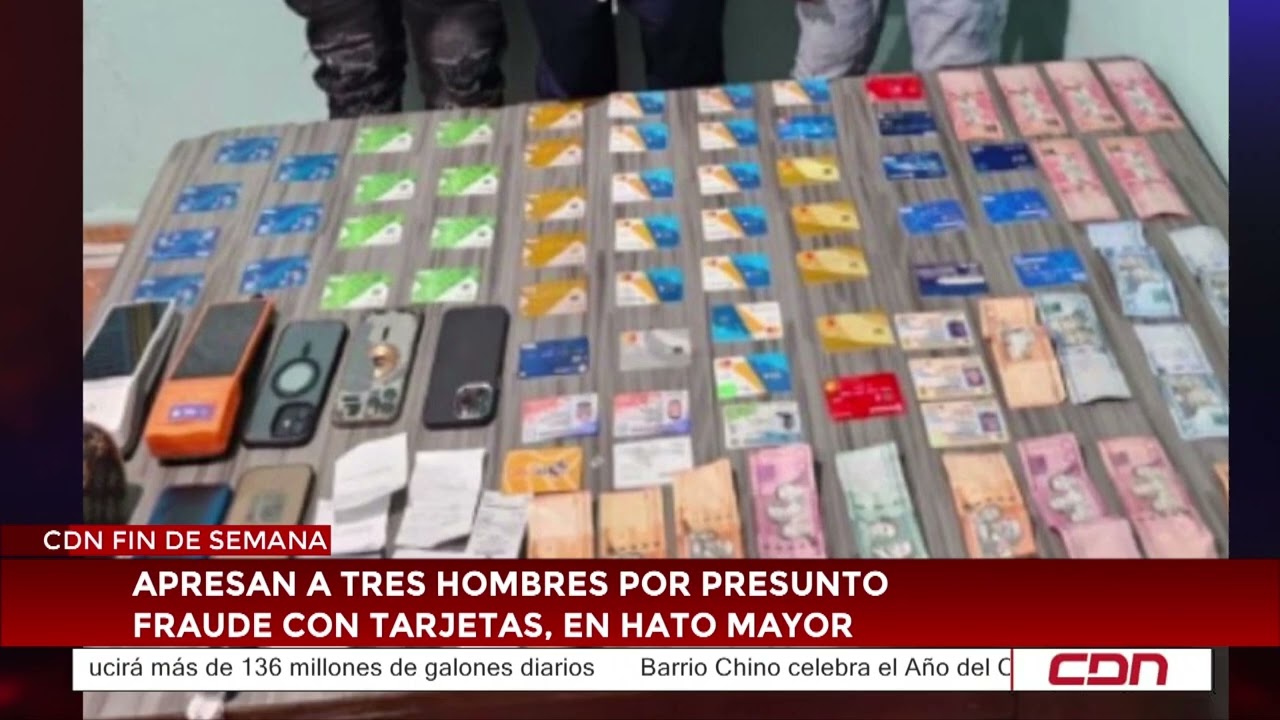 Apresan a tres hombres por presunto fraude con tarjetas, en Hato Mayor