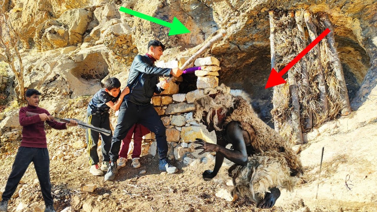 The miraculous rescue of two children from the clutches of the mad caveman