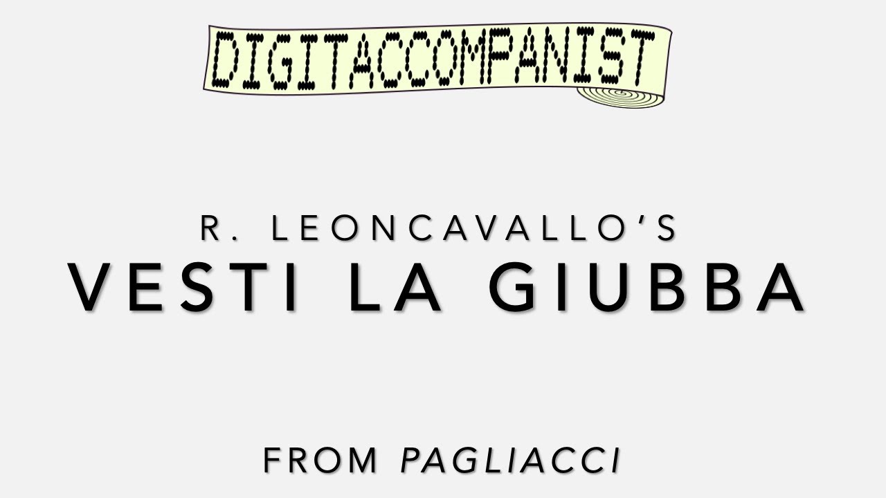 Vesti la giubba &ndash; Digital Accompaniment