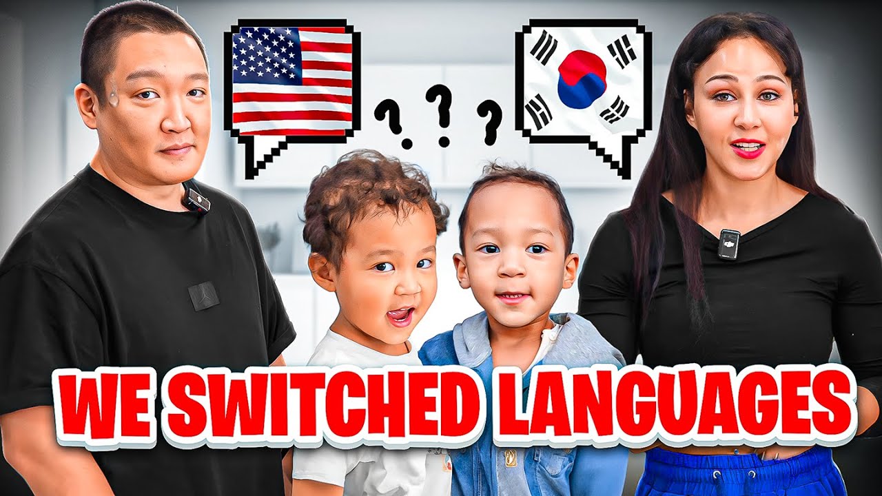 Многокультурный семейный языковой обмен: я говорю по-корейски, он говорит по-английски/Семейный к...