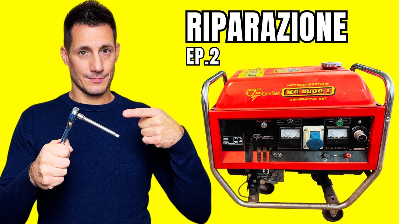 RIPARAZIONE GENERATORE DI CORRENTE BENZINA 4 TEMPI EP.2