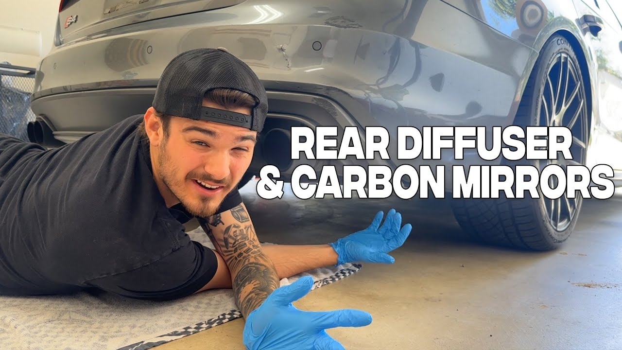 Audi S4 B8.5 Rear Diffuser & Carbon Fiber Mirror Install
