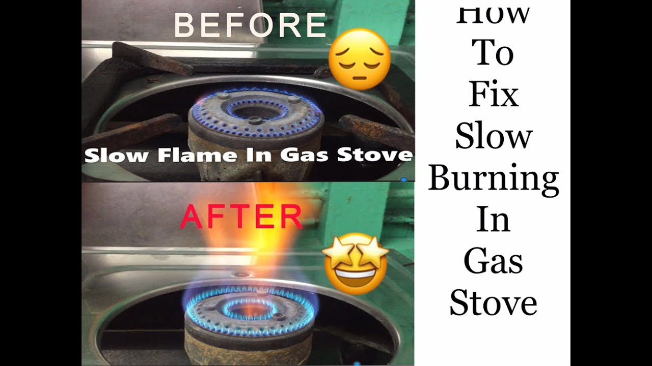 How To Repair Low Flame In Gas Stove/How To Clean Gas Stove Burner