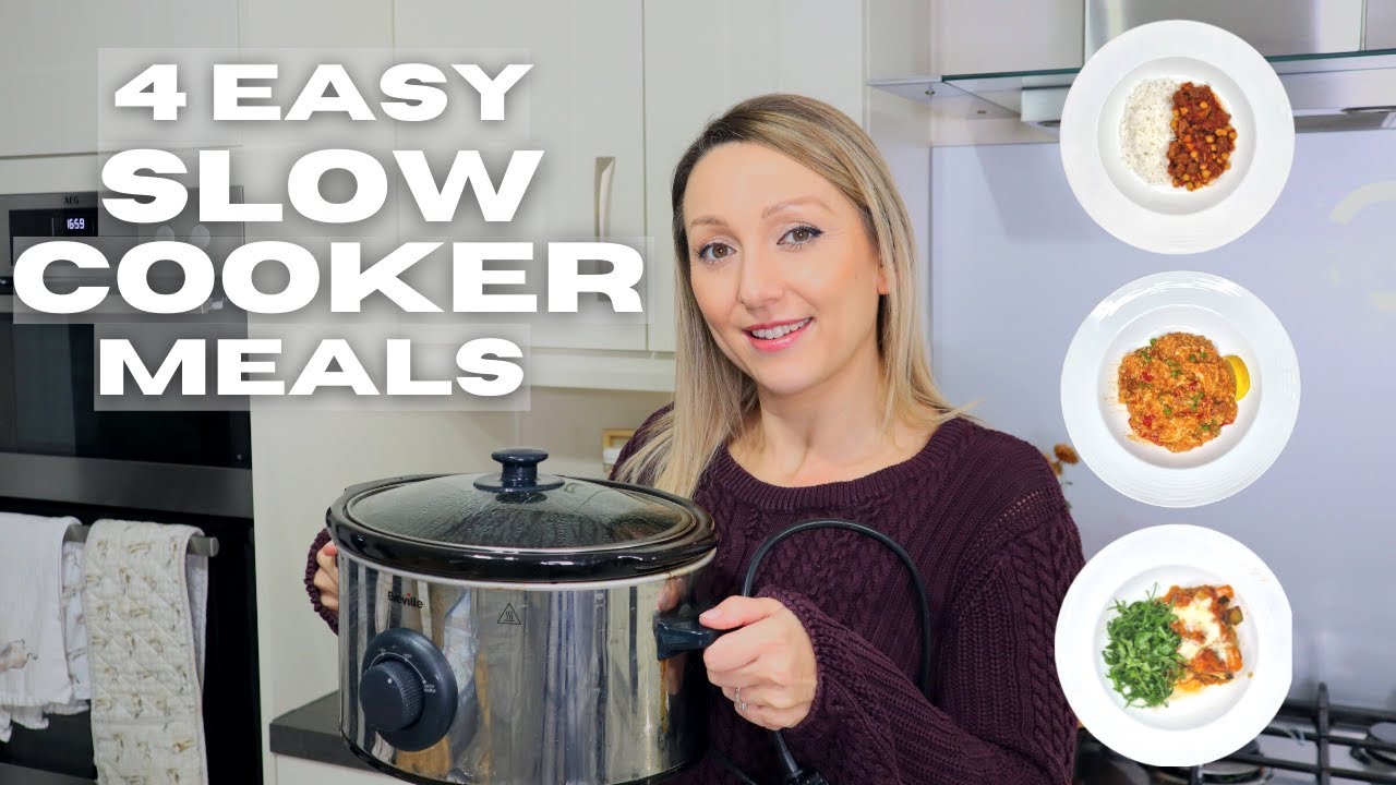 Four Slow Cooker Meals - low calorie, slimming world friendly, family meals