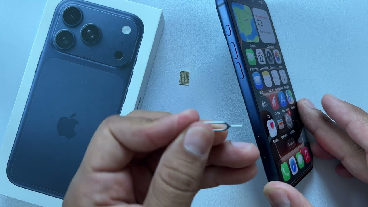 Como Colocar e Tirar Chip do iPhone 17, 17 Air, 17 Pro e 17 Pro Max