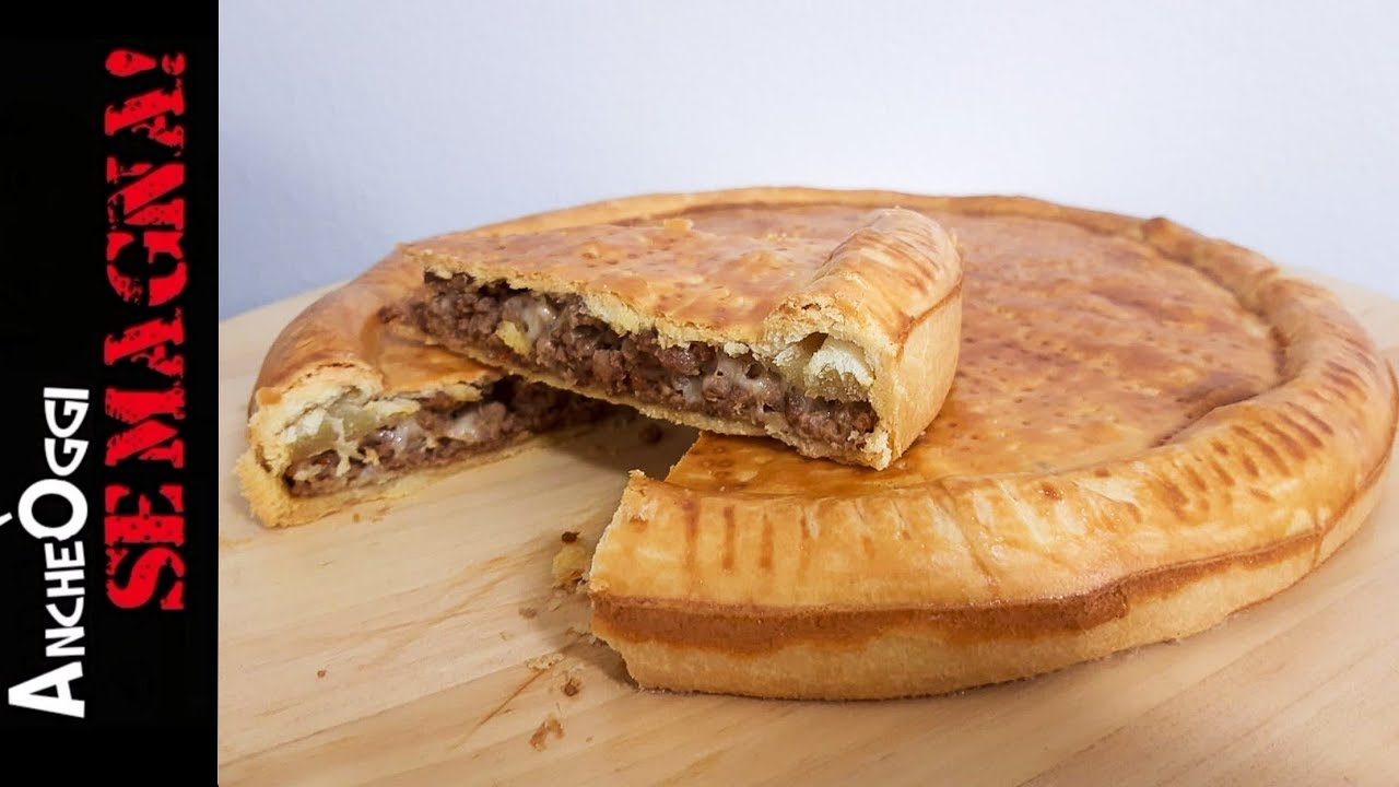 RUSTICHELLA RIPIENA DI CARNE MACINATA E MOZZARELLA - Ricetta facile