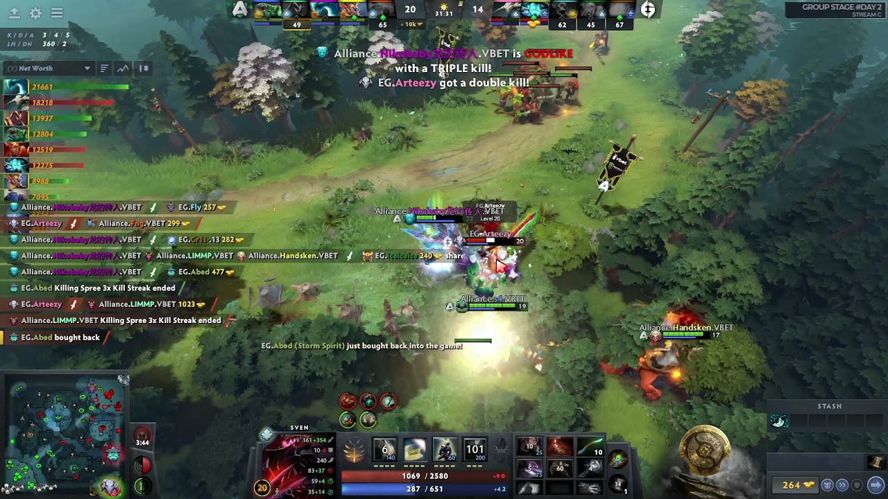 Nikobaby Rampage against EG - EG vs Alliance TI10