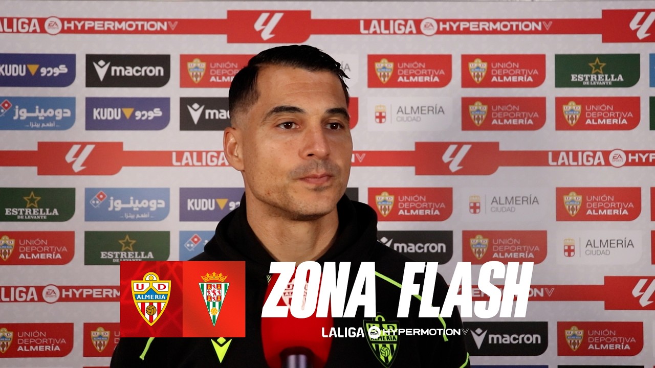🎥 Zona flash | Álex Muñoz y Andrés Fernández hablan tras la victoria del Almería ante el Córdoba