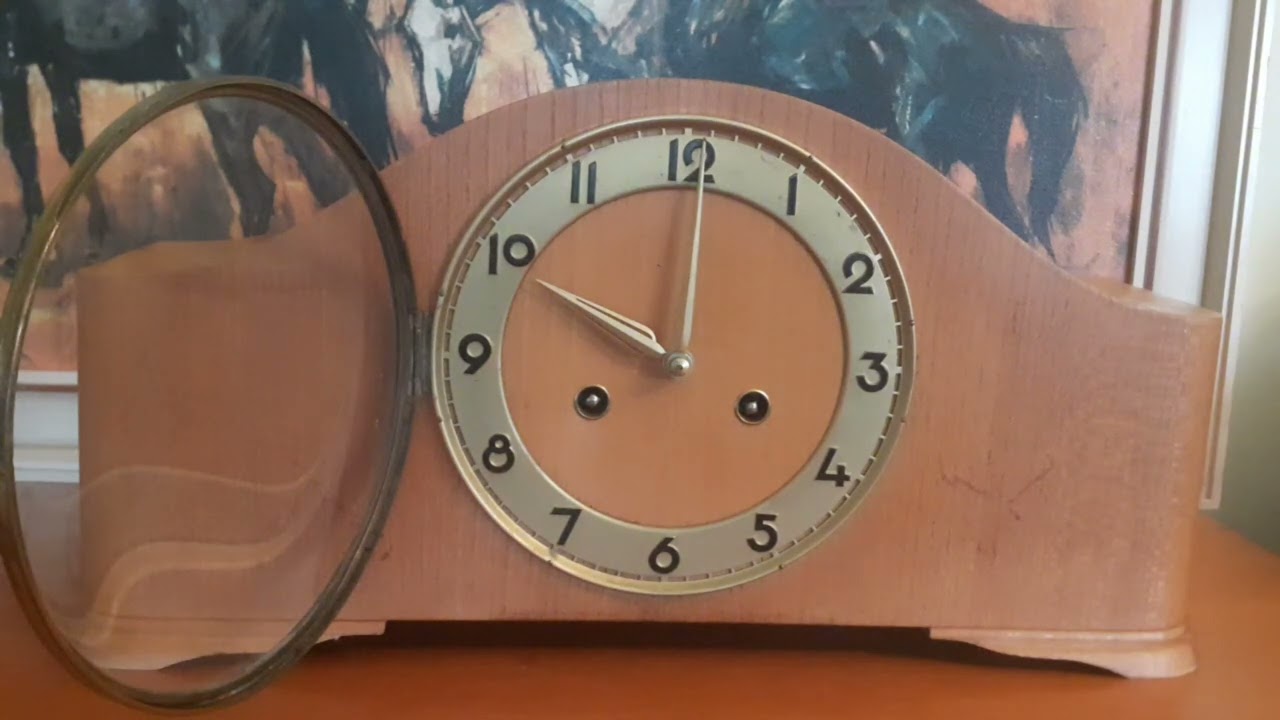 Vintage German Herbert Mayer Striking Manterl Clock