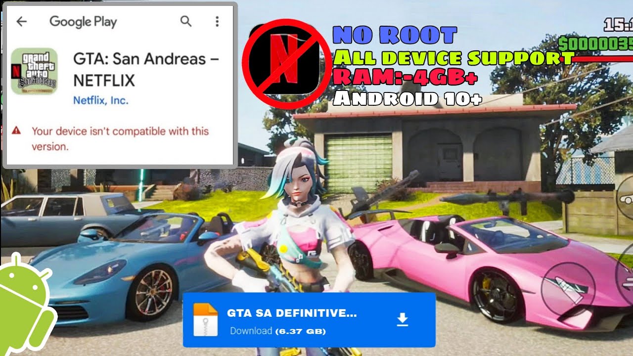How to download Gta San Andreas the definitive edition android/iOS Without Netflix account