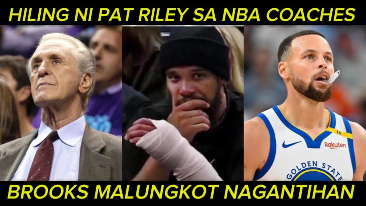Brooks out isang buwan karma na kay Steph Curry? Pat Riley may hiling sa coaches. Kyrie new shoes