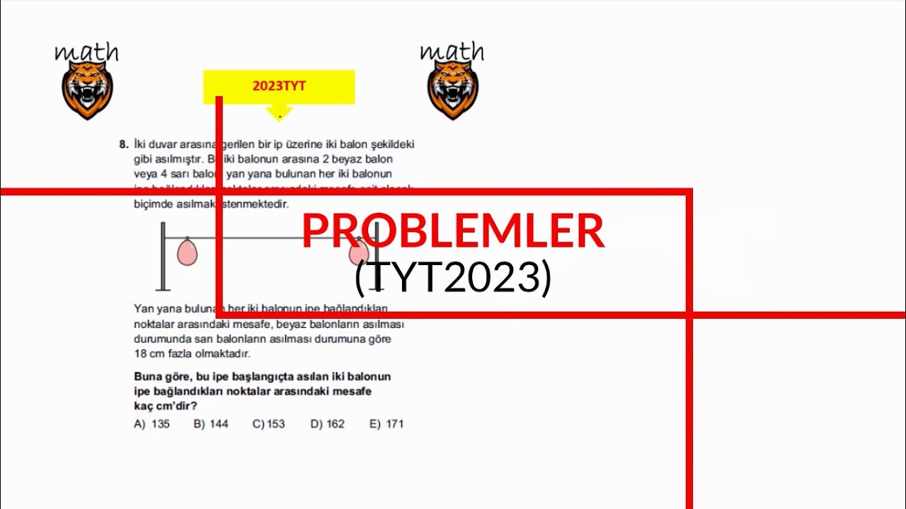 PROBLEMLER-(Balon Sorusu)-(TYT2023)