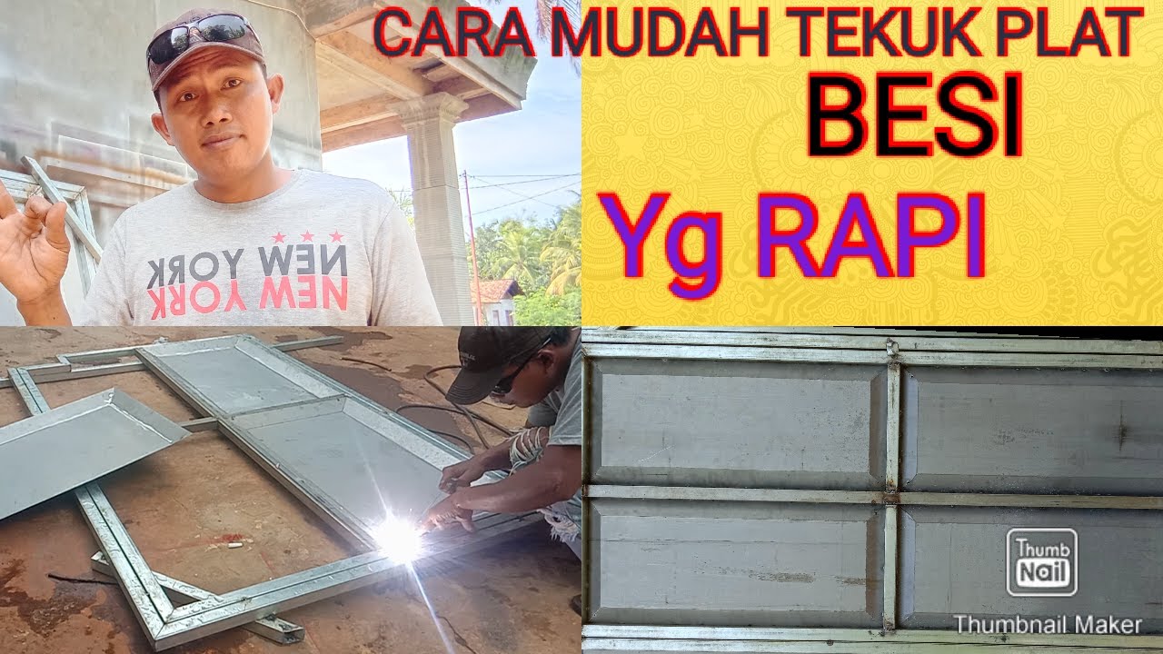 Cara Mudah Menekuk Plat Besi Yg Rapi||Easy Ways to Bend a Neat plate