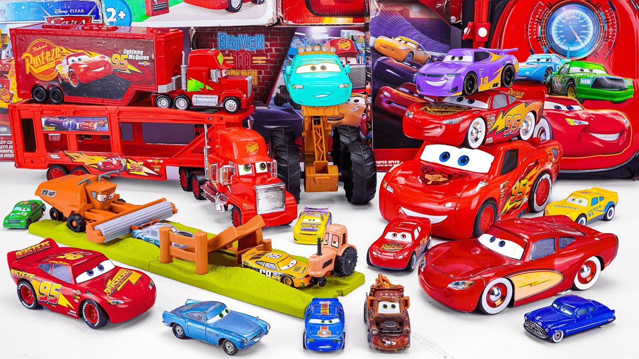 Disney Pixar Cars Unboxing Review | Lightning McQueen | Mattel Disney Pixar Cars Glow Racers Playset