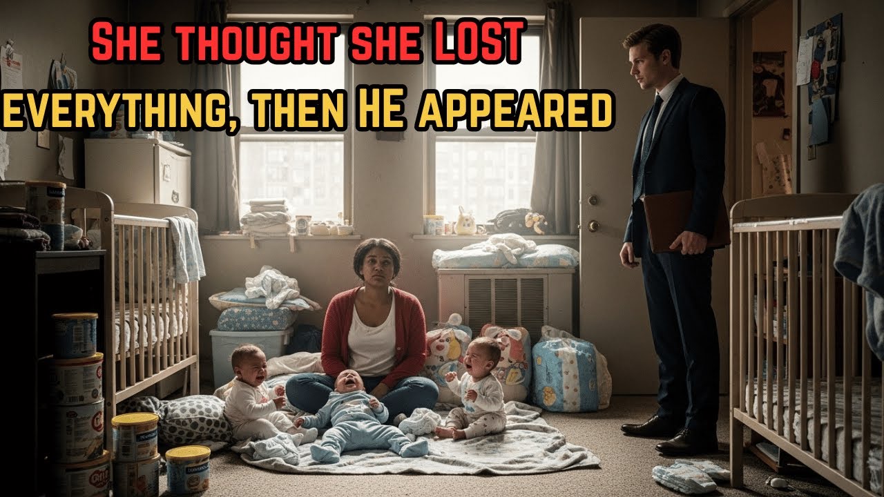 MILLIONAIRE CAME TO EVICT THE WOMAN, BUT EVERYTHING CHANGED WHEN HE SAW HER WITH TRIPLET...