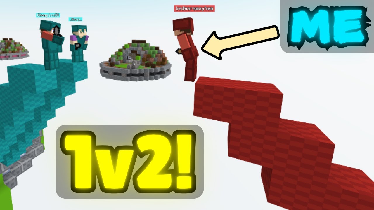 Попытка сыграть 1 на 2 в bloxd.io bedwars ПРОФИ!