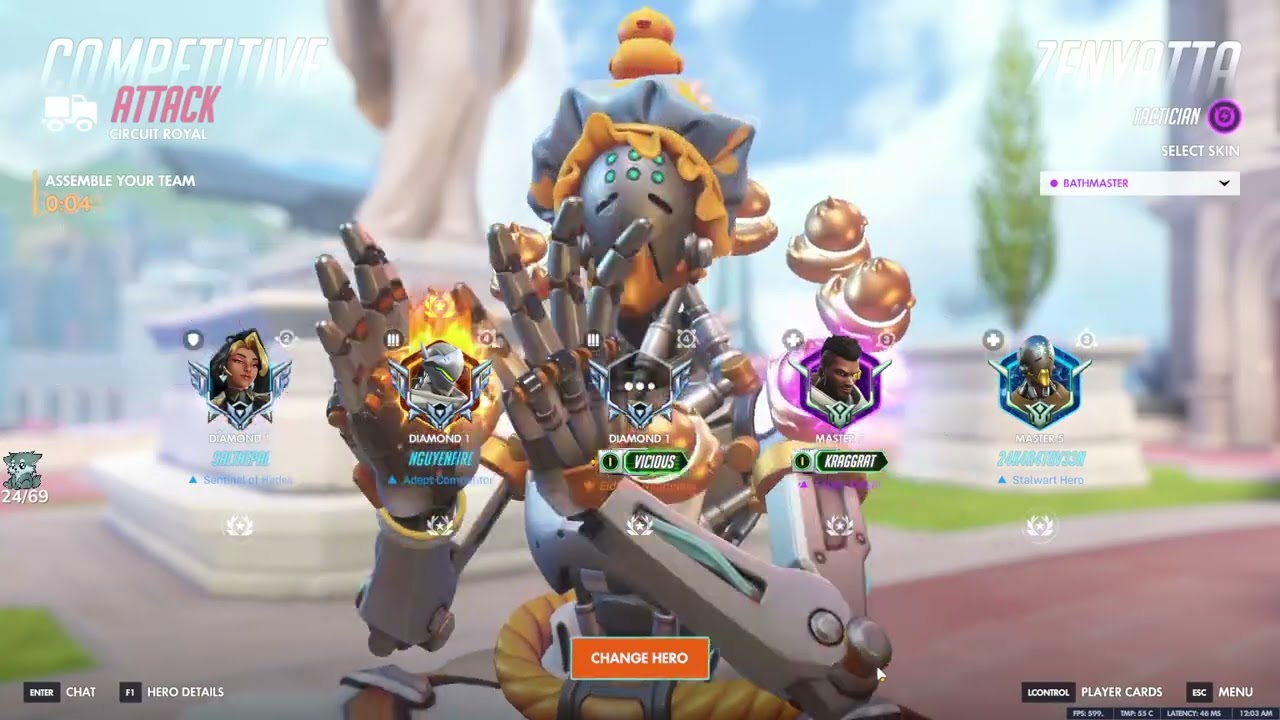 PRO ZENYATTA POV! IDDQD OVERWATCH SEASON 1 GAMEPLAY