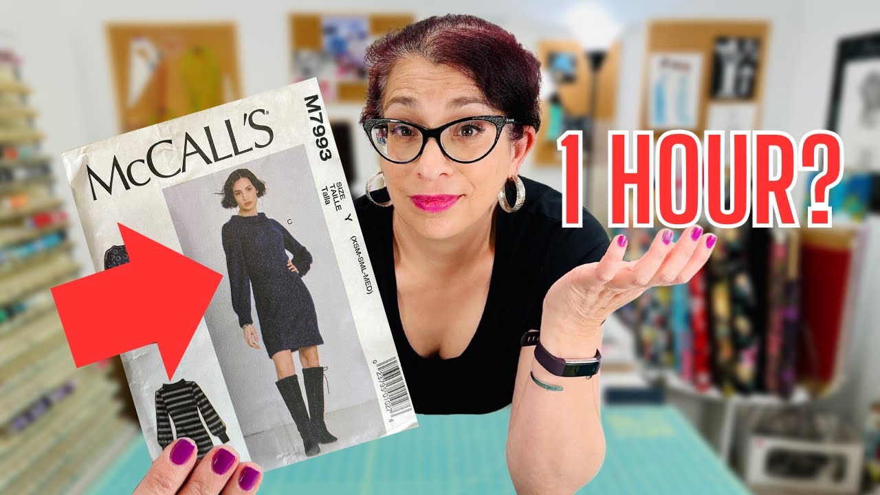 I tried sewing a sweater dress in 1 hour-- here's what happened