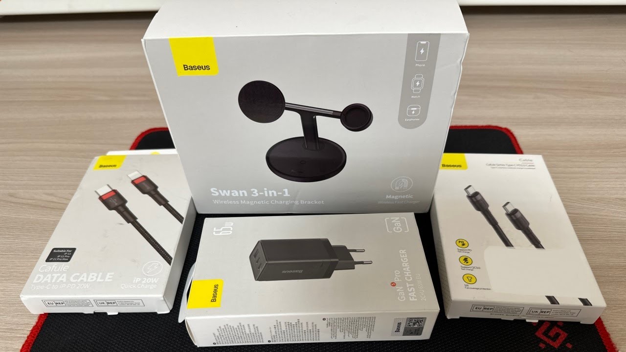 Зарядная станция Baseus Swan 3 в 1 BS-W527 c MagSafe