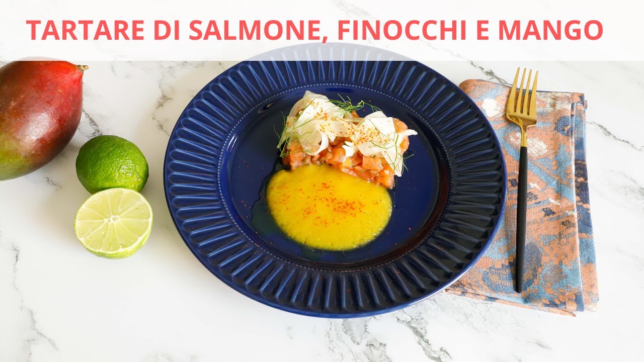 Tartare di salmone, finocchi e salsa al mango I ChefDeg I Saporie