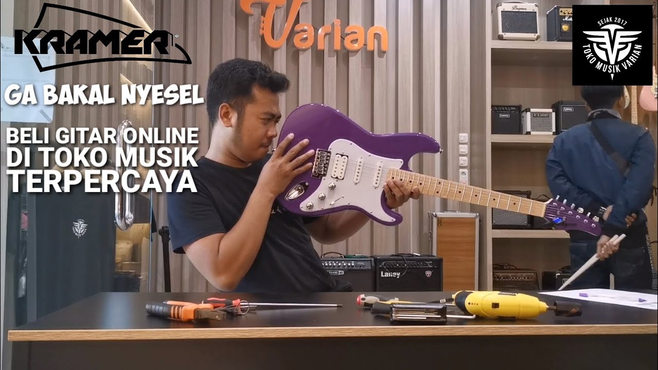 Proses pengiriman gitar di TOKO MUSIK VARIAN || Kramer VT-211S Purple