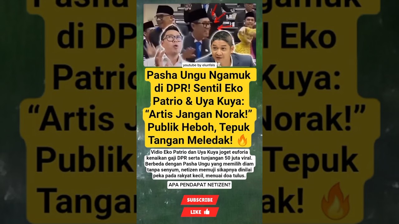 aksi Eko Patrio dan uya kuya di DPR buat pasha ungu ngamuk‼️ #shortsfeed #viral
