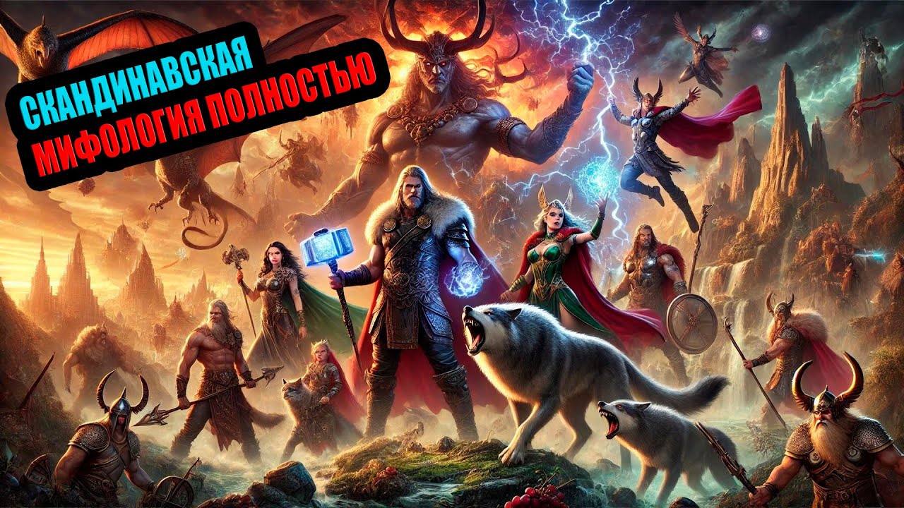 Лекции для сна 🛌: СКАНДИНАВСКАЯ МИФОЛОГИЯ ПОЛНОСТЬЮ — Боги и Существа! 🌌 | Позабытые мифы 🏛️