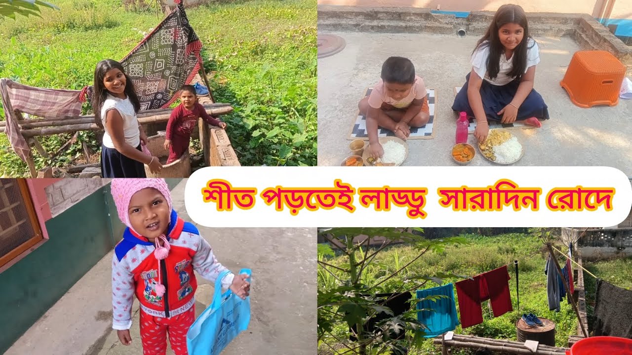 শীত পড়তেই লাড্ডু সারাদিন রোদে Laddu Tori Blog