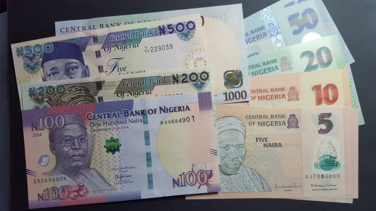 Nigerian current banknotes in 2017
