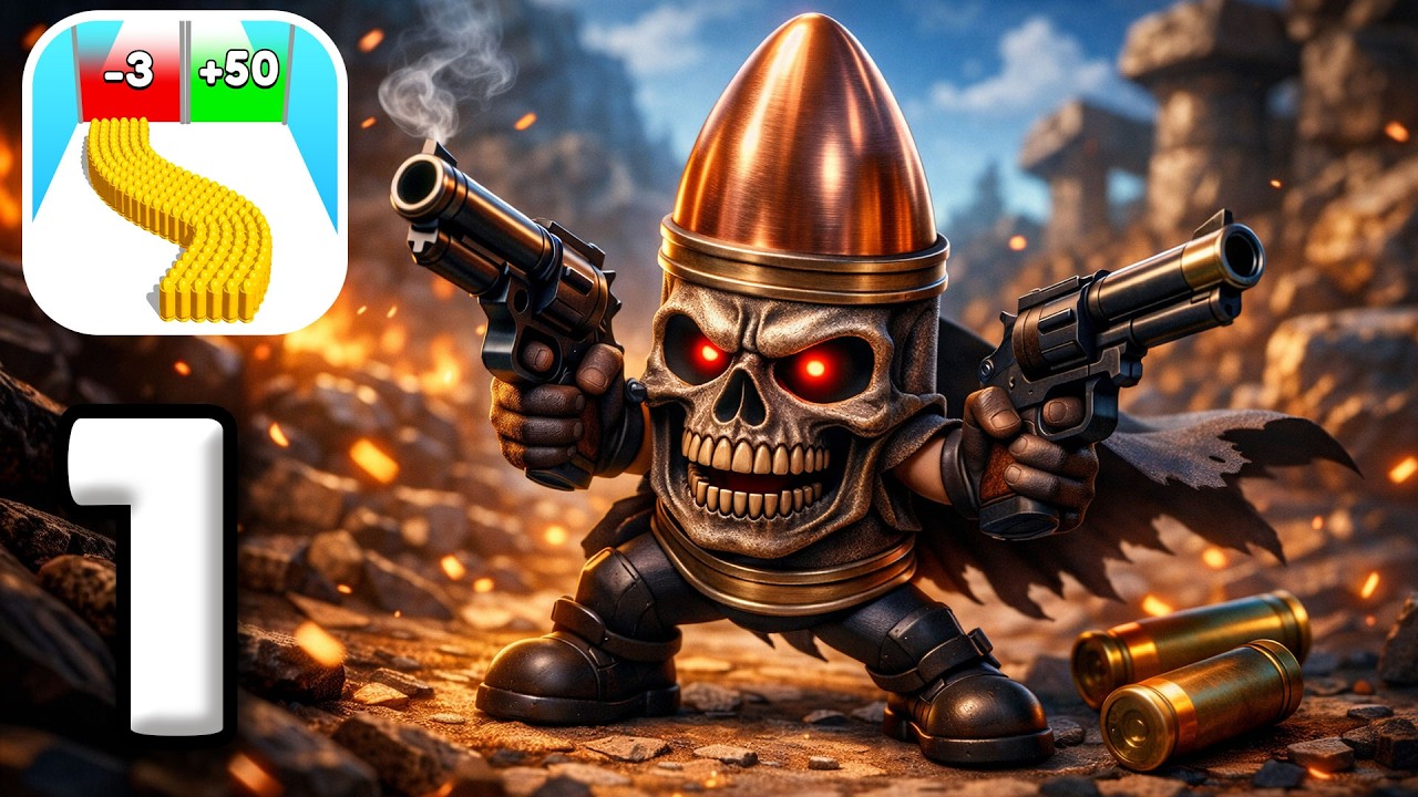 💣 Bullet Army Run Gameplay 🚀 Satisfying Bullet Army Runner Levels 1–8 (Android & iOS)