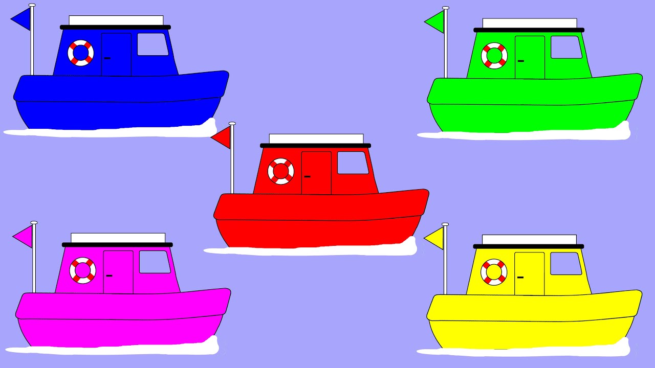 Five Little Boats | COUNTING SONG | NURSERY RHYME @rainbowrabbitsongs #rainbowrabbitsongs
