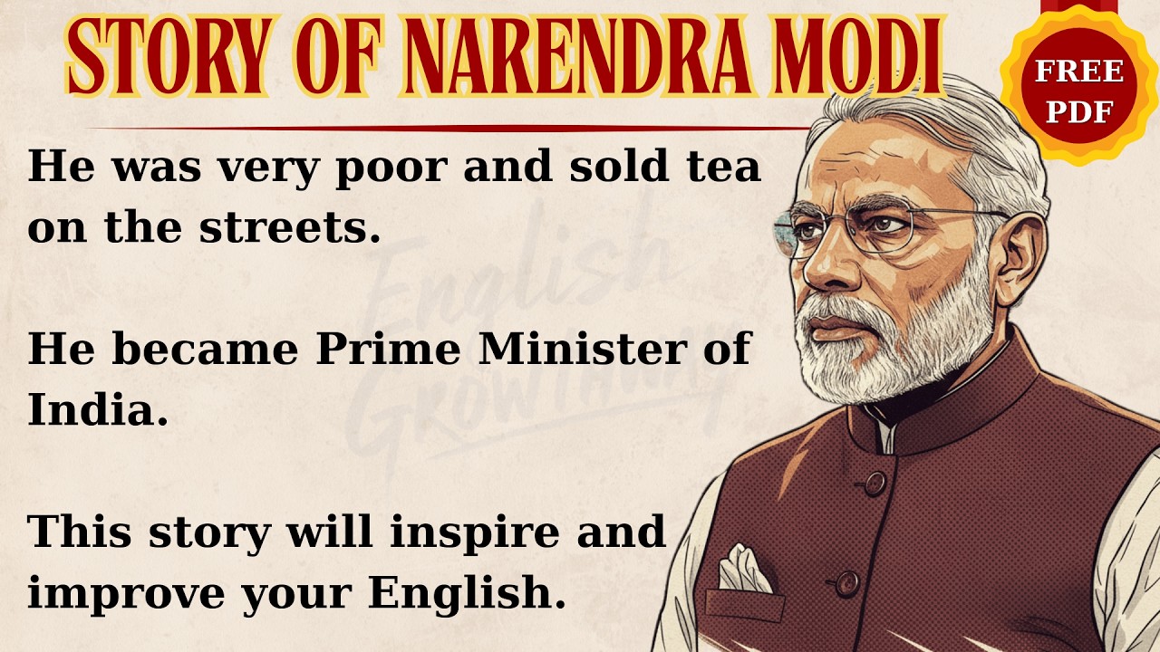 Story of Narendra Modi | Learn English Through Story | Listening Practice