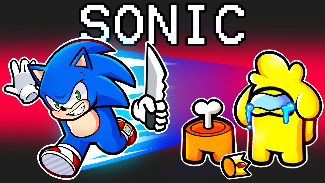 Jugando como SONIC en AMONG US 🔵😂