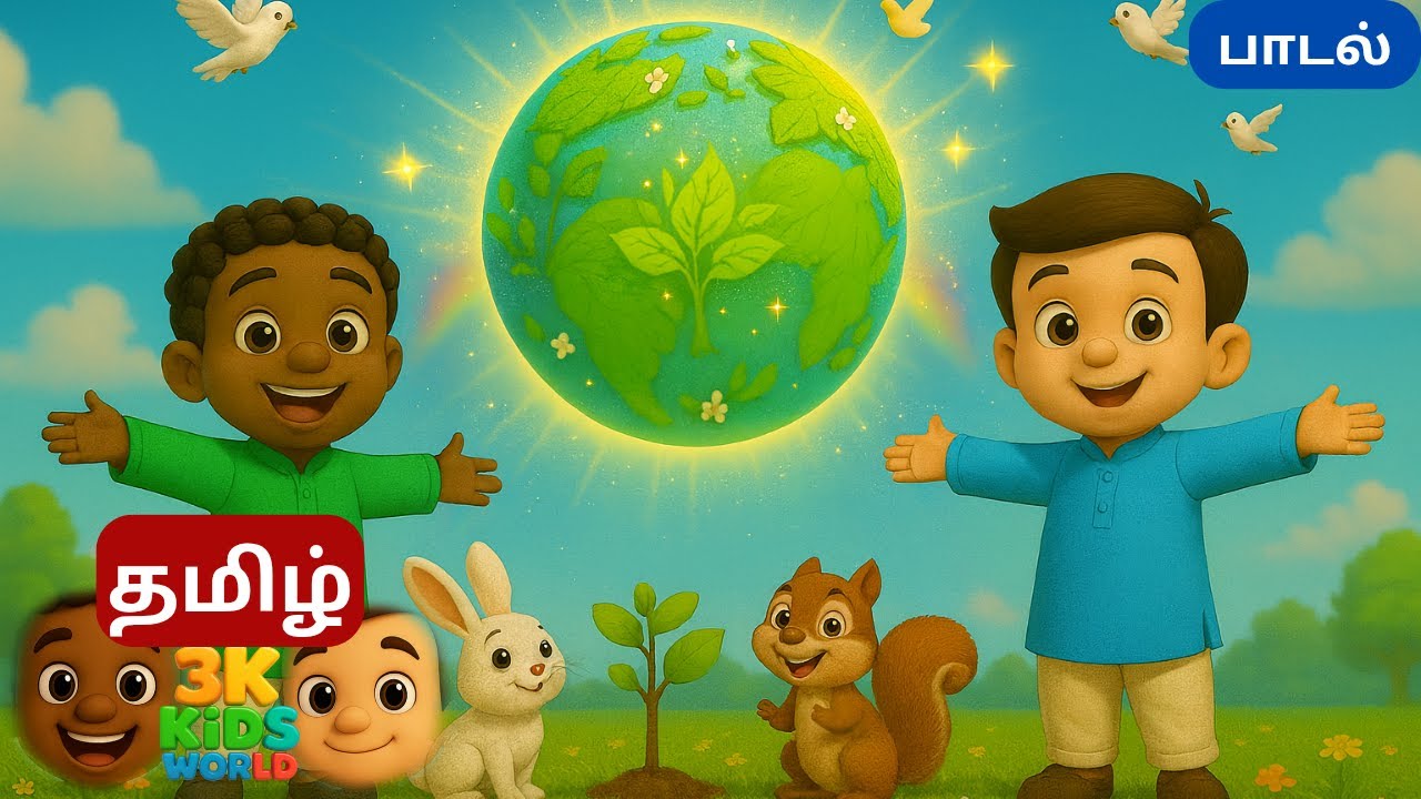🌍 இயற்கையை காப்போம் | Iyarkaiyai Kaappom | Tamil Kids Environment Song | Krish & Kirith 3D Animation