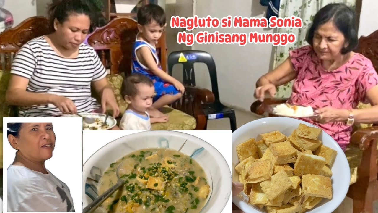Ginisang Munggo by Mama Sonia + tinapos ko ang ribbon ng mga gagamitin sa birthday ni 