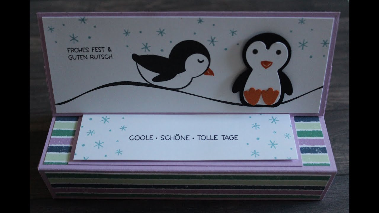Weihnachtliche Box mit dem Produktpaket Pinguin Party von Stampin`UP!