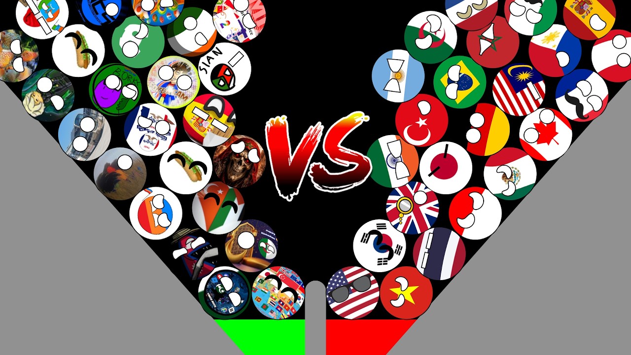 You won't BELIEVE which team WON😱‼️Discord/Fans VS Countryballs marble race.